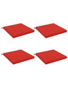 Cuscini per Sedia in 4 Pezzi SOEST 4 pz 100% Poliestere Rosso