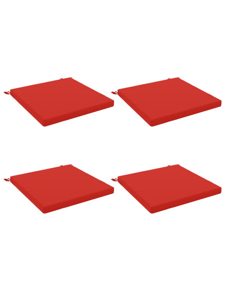 Cuscini per Sedia in 4 Pezzi SOEST 4 pz 100% Poliestere Rosso