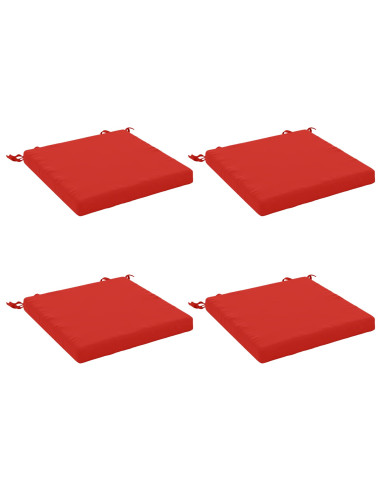 Cuscini per Sedia in 4 Pezzi SOEST 4 pz 100% Poliestere Rosso