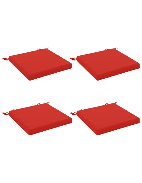 Cuscini per Sedia in 4 Pezzi SOEST 4 pz 100% Poliestere Rosso