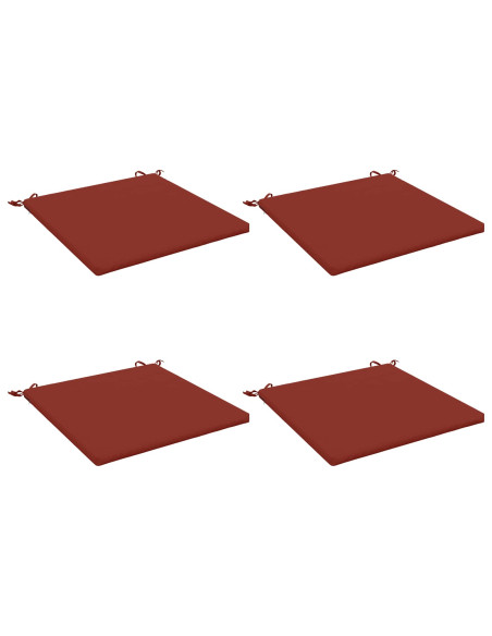 Cuscini per Sedia in 4 Pezzi SOEST 4 pz 100% Poliestere Rosso