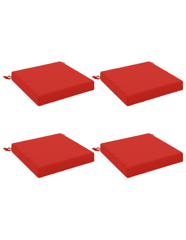 Cuscini per Sedia in 4 Pezzi SOEST 4 pz 100% Poliestere Rosso