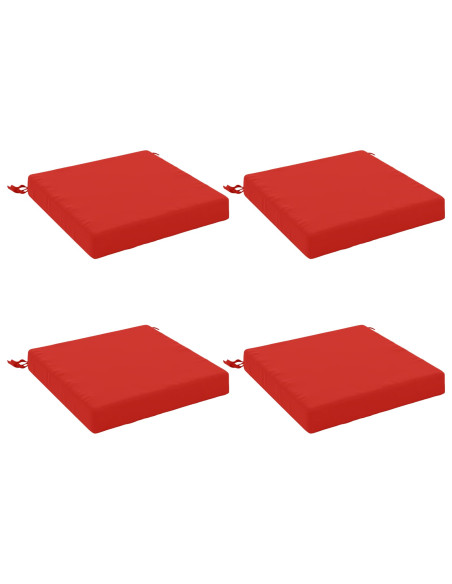 Cuscini per Sedia in 4 Pezzi SOEST 4 pz 100% Poliestere Rosso