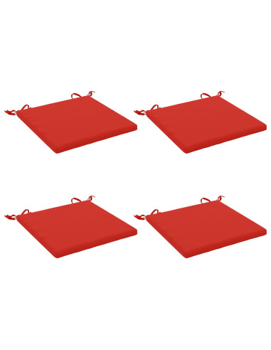 Cuscini per Sedia in 4 Pezzi SOEST 4 pz 100% Poliestere Rosso