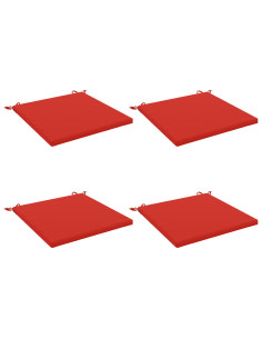 Cuscini per Sedia in 4 Pezzi SOEST 4 pz 100% Poliestere Rosso