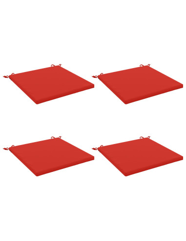 Cuscini per Sedia in 4 Pezzi SOEST 4 pz 100% Poliestere Rosso