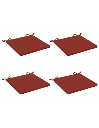 Cuscini per Sedia in 4 Pezzi SOEST 4 pz 100% Poliestere Rosso