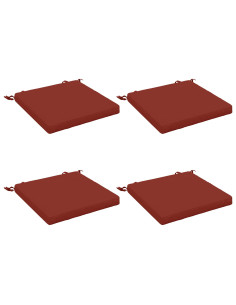 Cuscini per Sedia in 4 Pezzi SOEST 4 pz 100% Poliestere Rosso