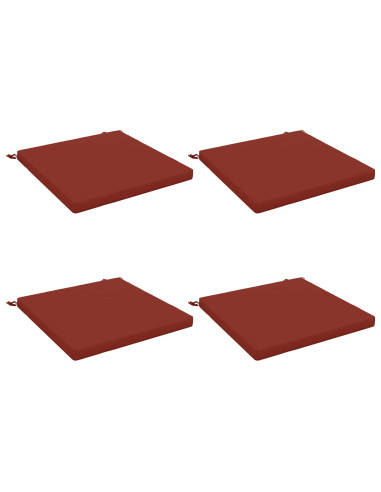Cuscini per Sedia in 4 Pezzi SOEST 4 pz 100% Poliestere Rosso