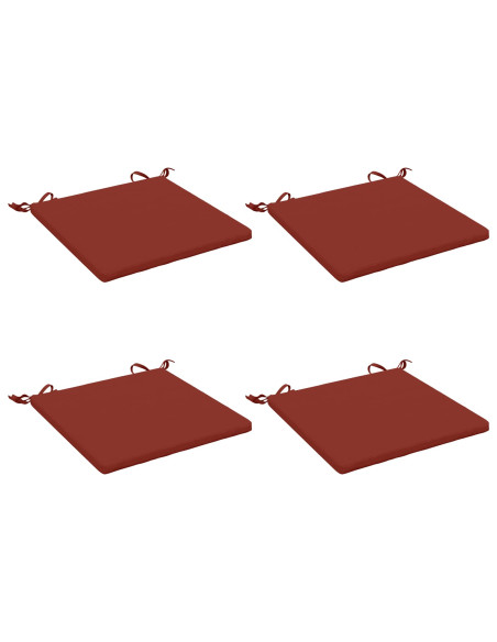 Cuscini per Sedia in 4 Pezzi SOEST 4 pz 100% Poliestere Rosso