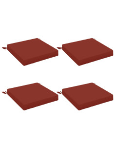 Cuscini per Sedia in 4 Pezzi SOEST 4 pz 100% Poliestere Rosso