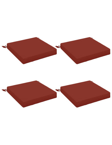 Cuscini per Sedia in 4 Pezzi SOEST 4 pz 100% Poliestere Rosso