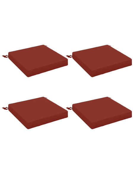 Cuscini per Sedia in 4 Pezzi SOEST 4 pz 100% Poliestere Rosso