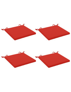 Cuscini per Sedia in 4 Pezzi SOEST 4 pz 100% Poliestere Rosso