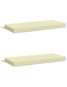 Cuscini per Panchina a 2 Pezzi SOEST 2 pz 100% Poliestere Crema