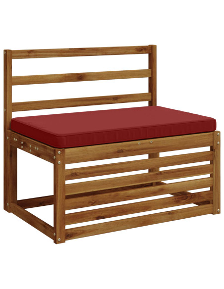 Cuscino per Panchina a 1 Pezzo VUGHT 100% Poliestere Rosso Vino
