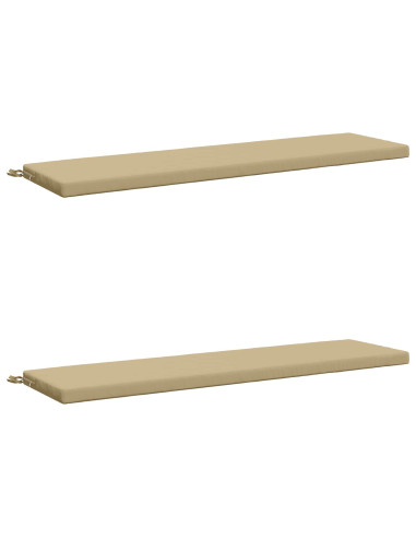 Cuscini per Panchina a 2 Pezzi SOEST 2 pz 100% Poliestere Beige