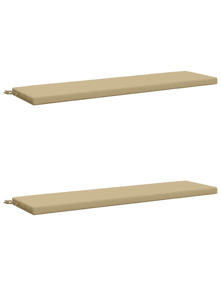 Cuscini per Panchina a 2 Pezzi SOEST 2 pz 100% Poliestere Beige