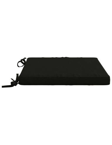 Cuscini per Sedia in 4 Pezzi SOEST 4 pz 100% Poliestere Nero