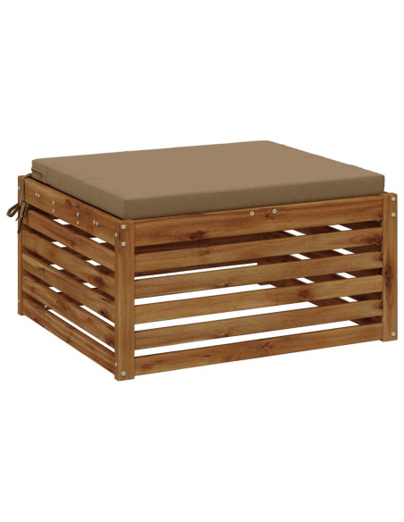 Cuscino per Sedia in Unico Pezzo SOEST 100% Poliestere Tortora