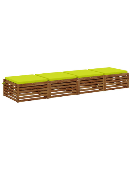 Cuscini per Sedia in 4 Pezzi SOEST 4 pz 100% Poliestere