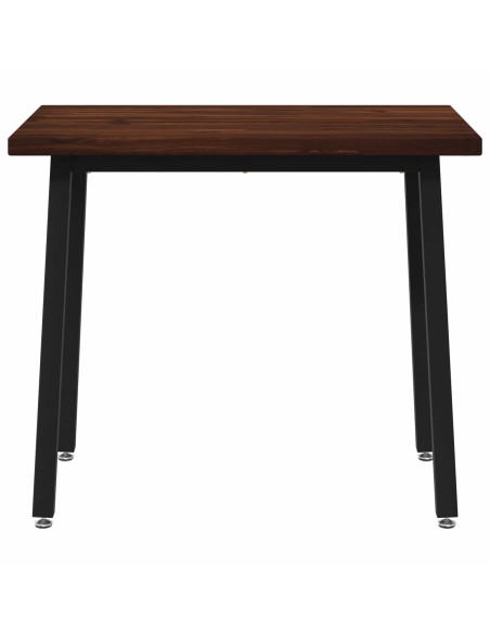 90 x 55 x 75 cm Legno di Acacia Massello Marrone scuro e Nero