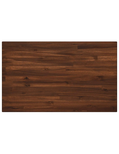90 x 55 x 75 cm Legno di Acacia Massello Marrone scuro e Bianco