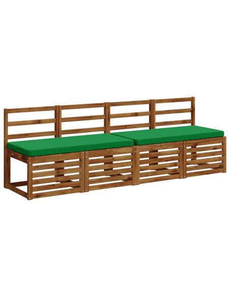 Cuscini per Panchina a 2 Pezzi VUGHT 2 pz 100% Poliestere Verde