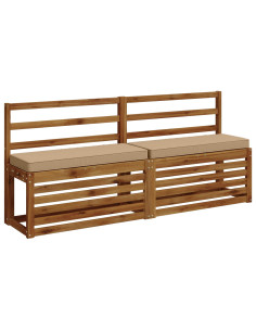 Cuscini per Panchina a 2 Pezzi VUGHT 2 pcs 100% Poliestere 2