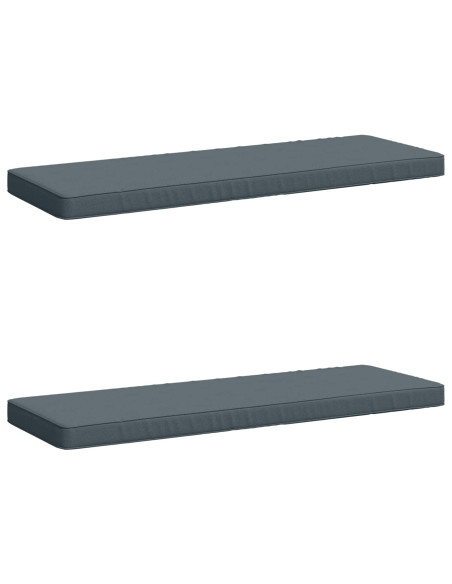 Cuscini per Panchina a 2 Pezzi VUGHT 2 pz 100% Poliestere Blu