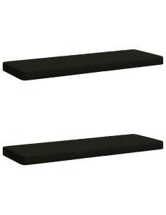 Cuscini per Panchina a 2 Pezzi VUGHT 2 pz 100% Poliestere Nero