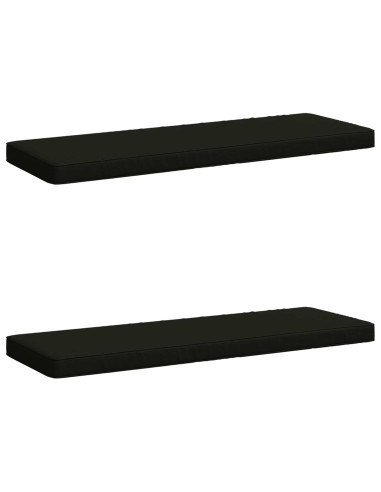 Cuscini per Panchina a 2 Pezzi VUGHT 2 pz 100% Poliestere Nero