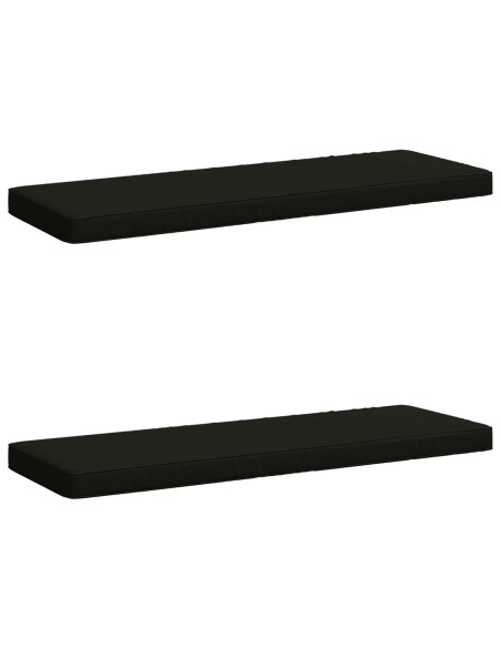 Cuscini per Panchina a 2 Pezzi VUGHT 2 pz 100% Poliestere Nero