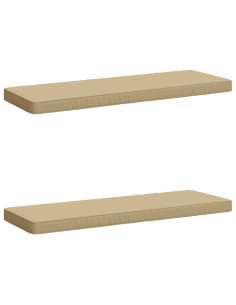 Cuscini per Panchina a 2 Pezzi VUGHT 2 pz 100% Poliestere Beige