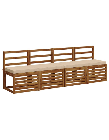Cuscino per Panchina a 1 Pezzo VUGHT 100% Poliestere Crema