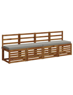 Cuscino per Panchina a 1 Pezzo VUGHT 100% Poliestere Grigio 2