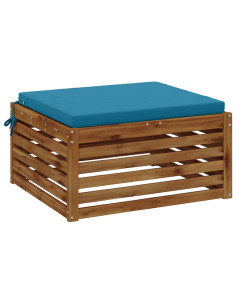 Cuscino per Sedia in Unico Pezzo SOEST 100% Poliestere Azzurro 2
