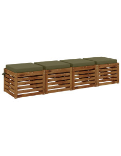 Cuscini per Sedia in 4 Pezzi SOEST 4 pz 100% Poliestere 2