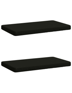 Cuscini per Panchina a 2 Pezzi VUGHT 2 pz 100% Poliestere Nero
