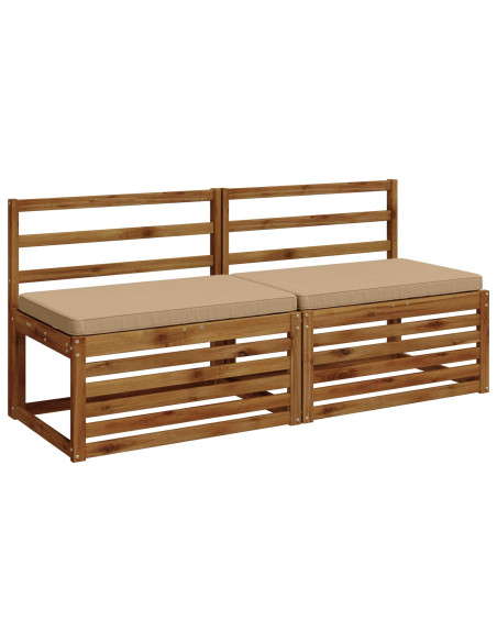 Cuscini per Panchina a 2 Pezzi VUGHT 2 pz 100% Poliestere