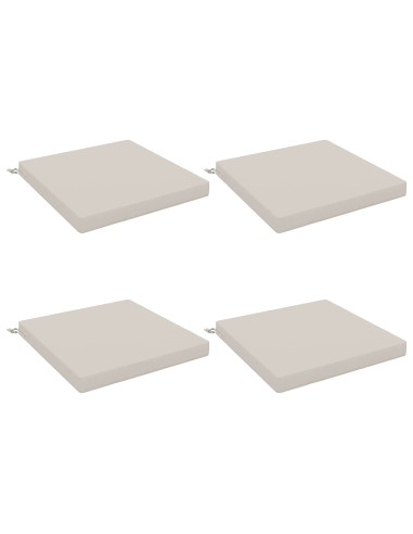 Cuscini per Sedia in 4 Pezzi SOEST 4 pz 100% Poliestere Bianco