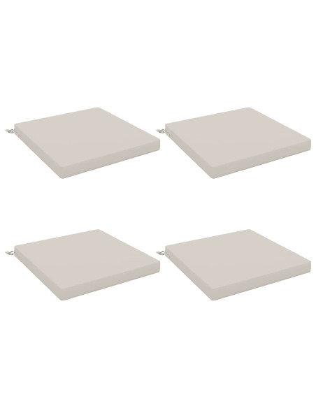 Cuscini per Sedia in 4 Pezzi SOEST 4 pz 100% Poliestere Bianco