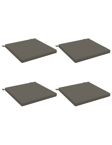 Cuscini per Sedia in 4 Pezzi SOEST 4 pz 100% Poliestere Grigio