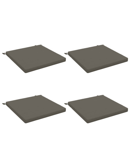 Cuscini per Sedia in 4 Pezzi SOEST 4 pz 100% Poliestere Grigio