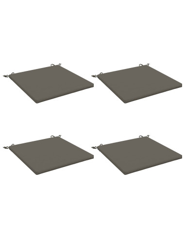 Cuscini per Sedia in 4 Pezzi SOEST 4 pz 100% Poliestere Grigio