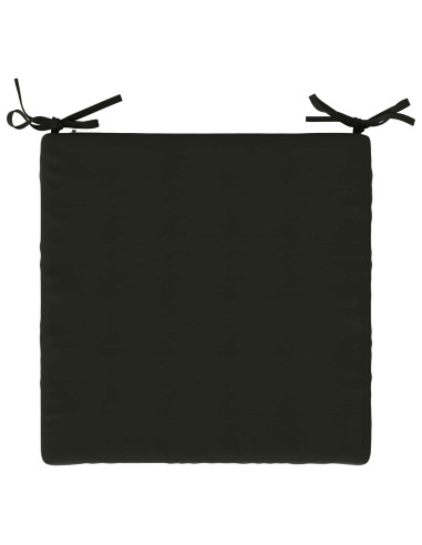 Cuscini per Sedia in 4 Pezzi SOEST 4 pz 100% Poliestere Nero