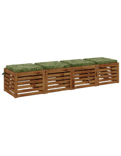 Cuscini per Sedia in 4 Pezzi SOEST 4 pz 100% Poliestere 2