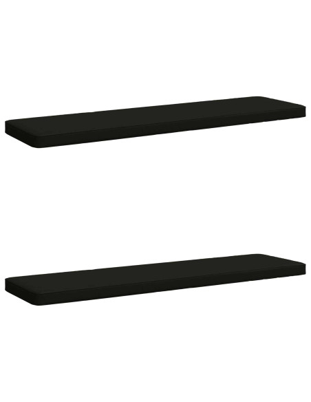 Cuscini per Panchina a 2 Pezzi VUGHT 2 pz 100% Poliestere Nero