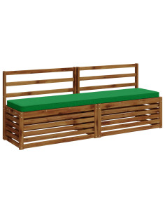 Cuscini per Panchina a 2 Pezzi VUGHT 2 pz 100% Poliestere Verde 2