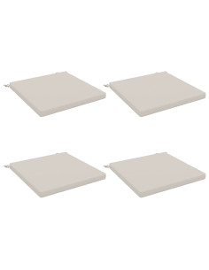 Cuscini per Sedia in 4 Pezzi SOEST 4 pz 100% Poliestere Bianco